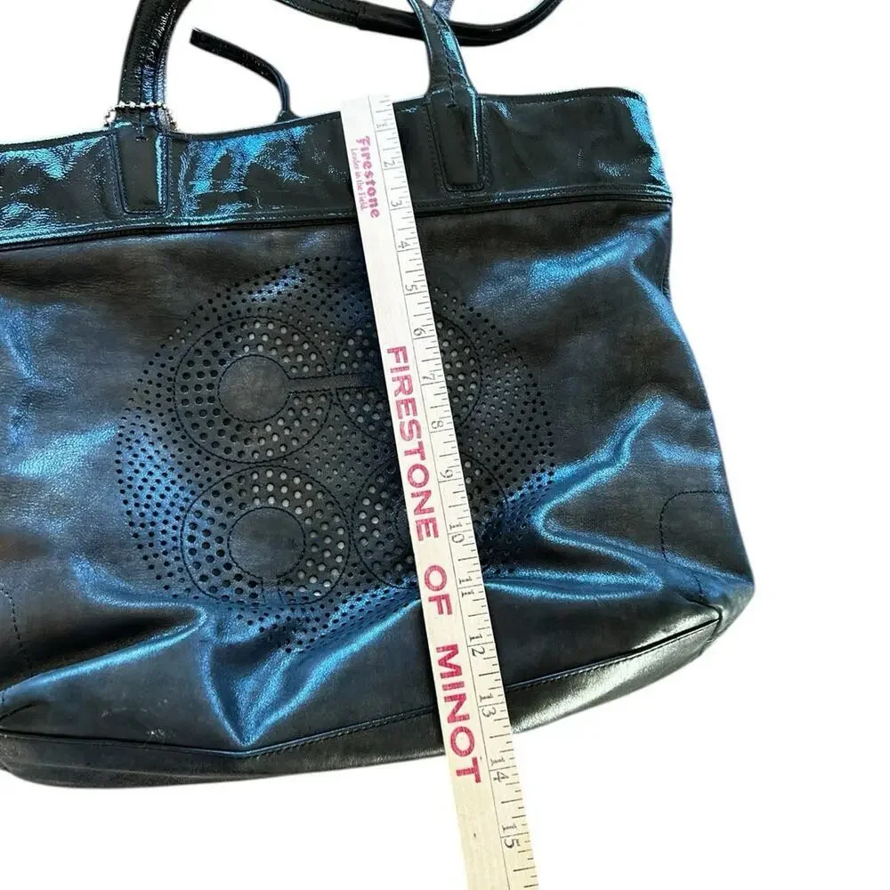 Coach, Audrey collection, leather black shoulderbag/tote